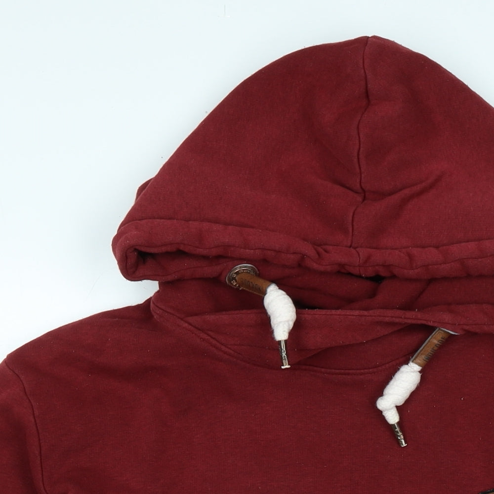 Indico Mens Red Cotton Pullover Hoodie Size M - Logo