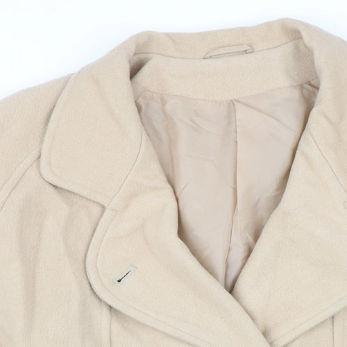 Classic Woman Womens Beige Jacket Coat Size 18 Button