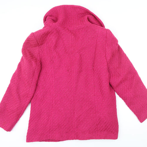 Per Una Womens Pink Jacket Coat Size 20 Button