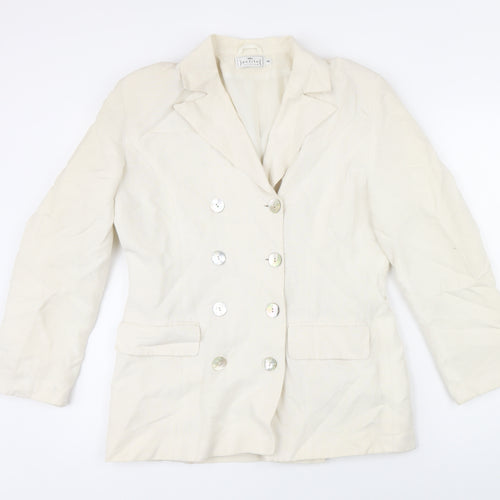 BHS Womens Ivory Jacket Blazer Size 14 Button