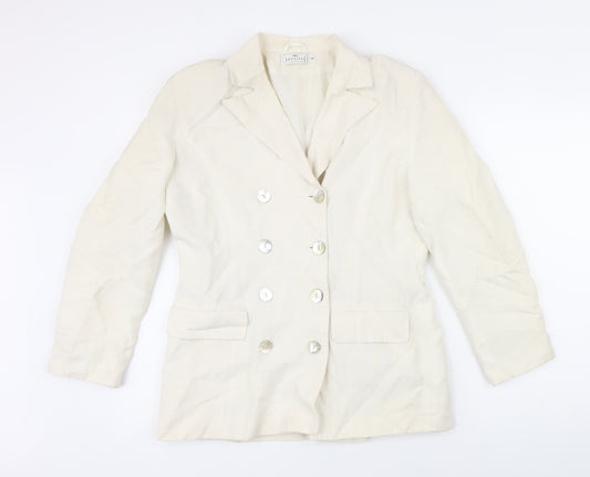 BHS Womens Ivory Jacket Blazer Size 14 Button