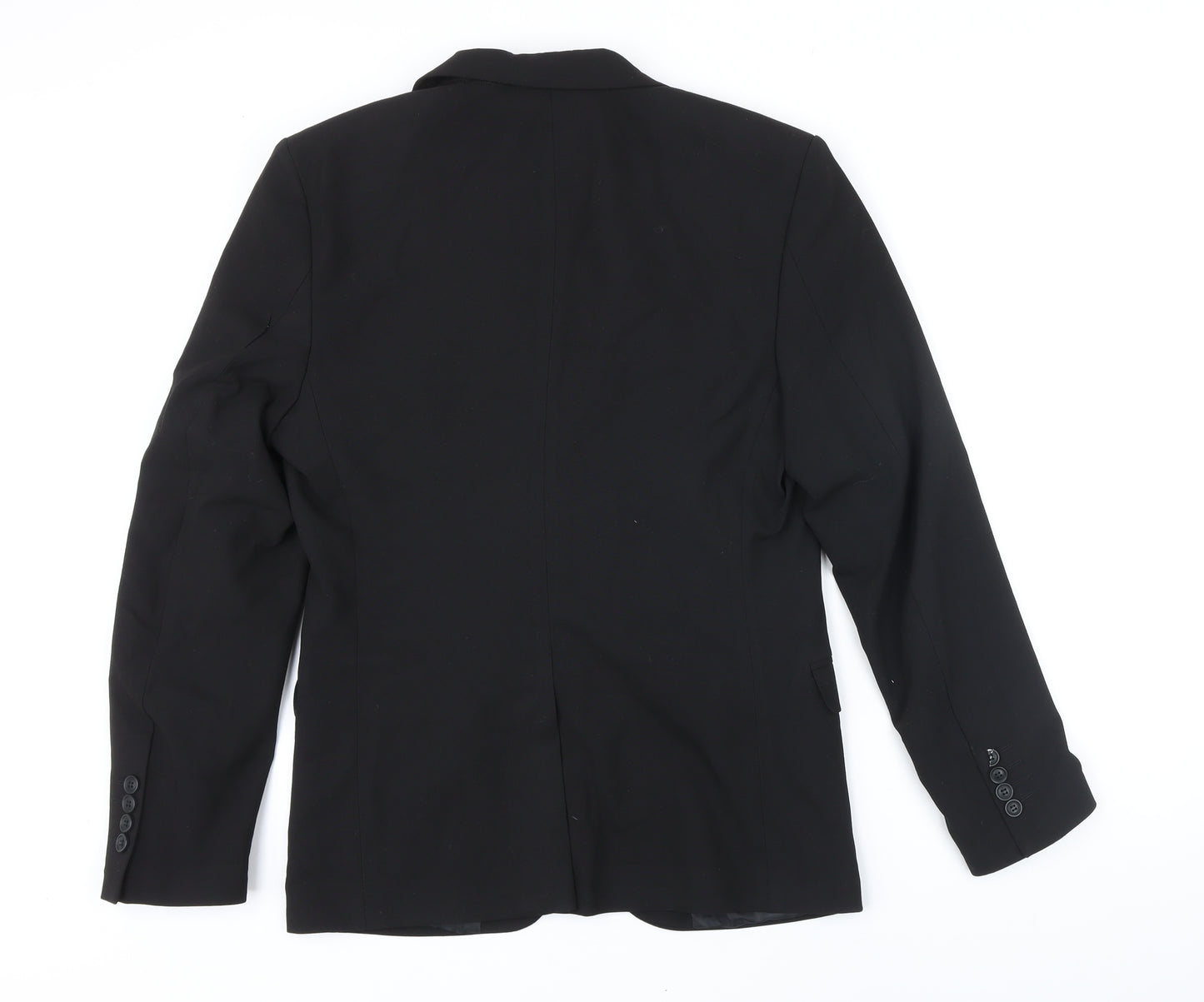 Boohoo Man Mens Black Polyester Jacket Blazer Size 40 Regular