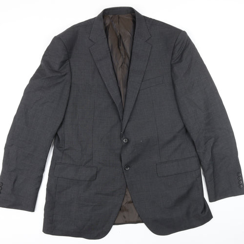 Autograph Mens Grey Wool Jacket Blazer Size 44 Regular