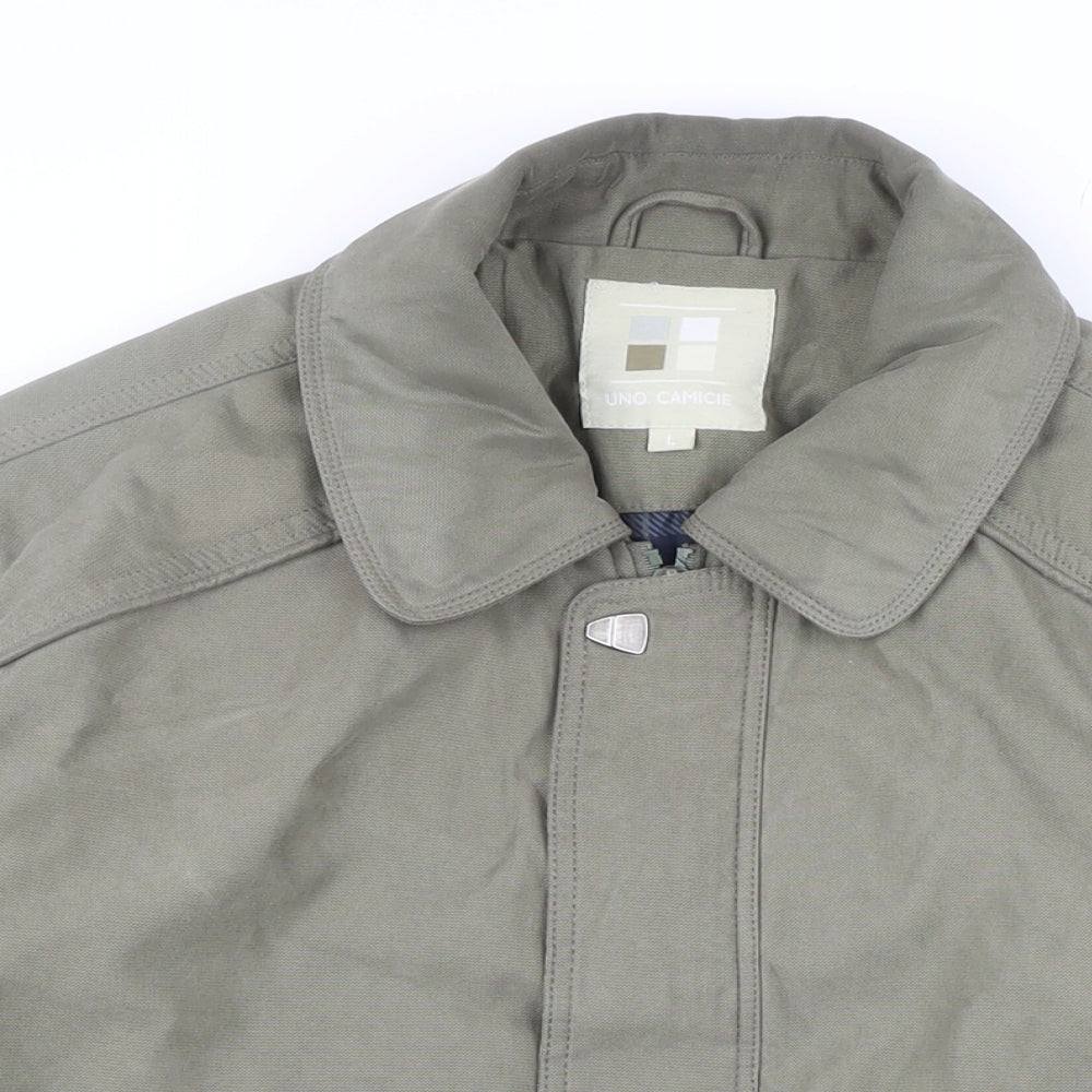 Uno Camicie Mens Green Jacket Size L Zip