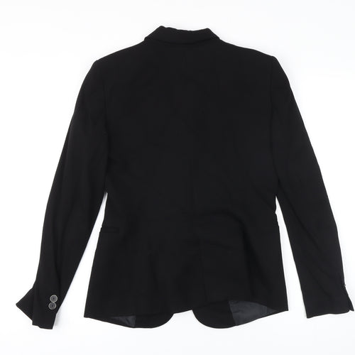 Zara Womens Black Jacket Blazer Size S Button