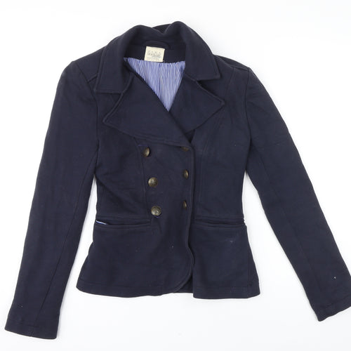 Zara Womens Blue Jacket Blazer Size S Button