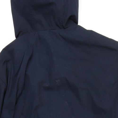 Ben Sherman Womens Blue Rain Coat Jacket Size M Zip