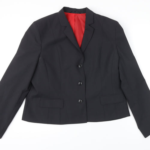 Dimensions Womens Black Jacket Blazer Size 18 Button