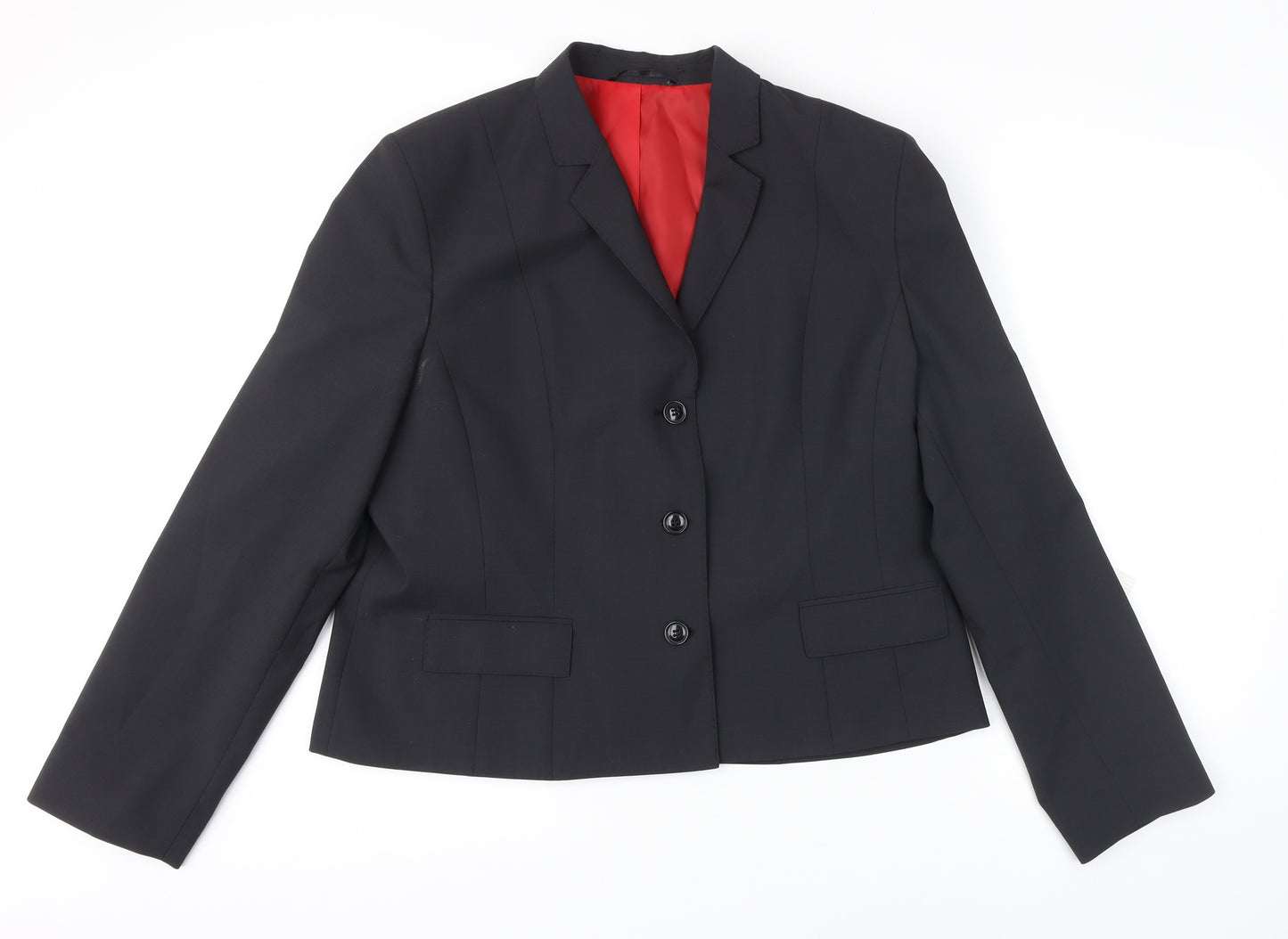 Dimensions Womens Black Jacket Blazer Size 18 Button