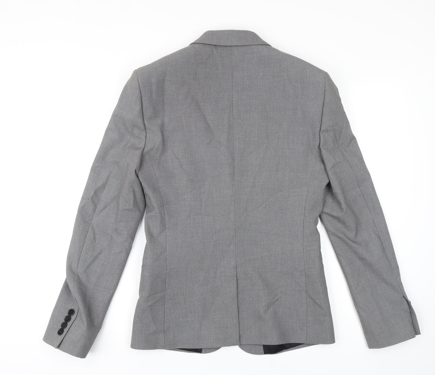 River Island Mens Grey Polyester Jacket Blazer Size 36 Regular