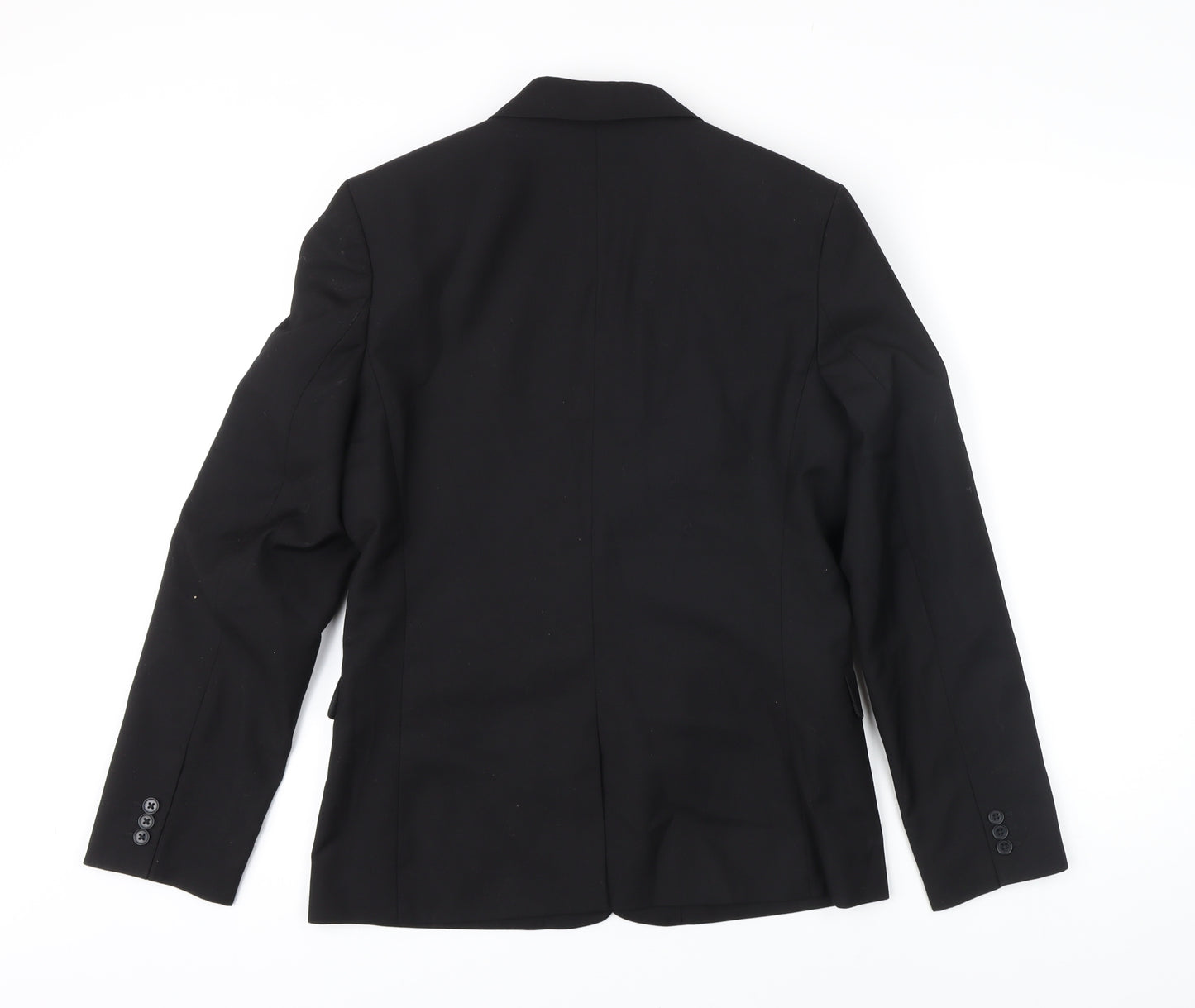 H&M Girls Black Jacket Blazer Size 13-14 Years Button