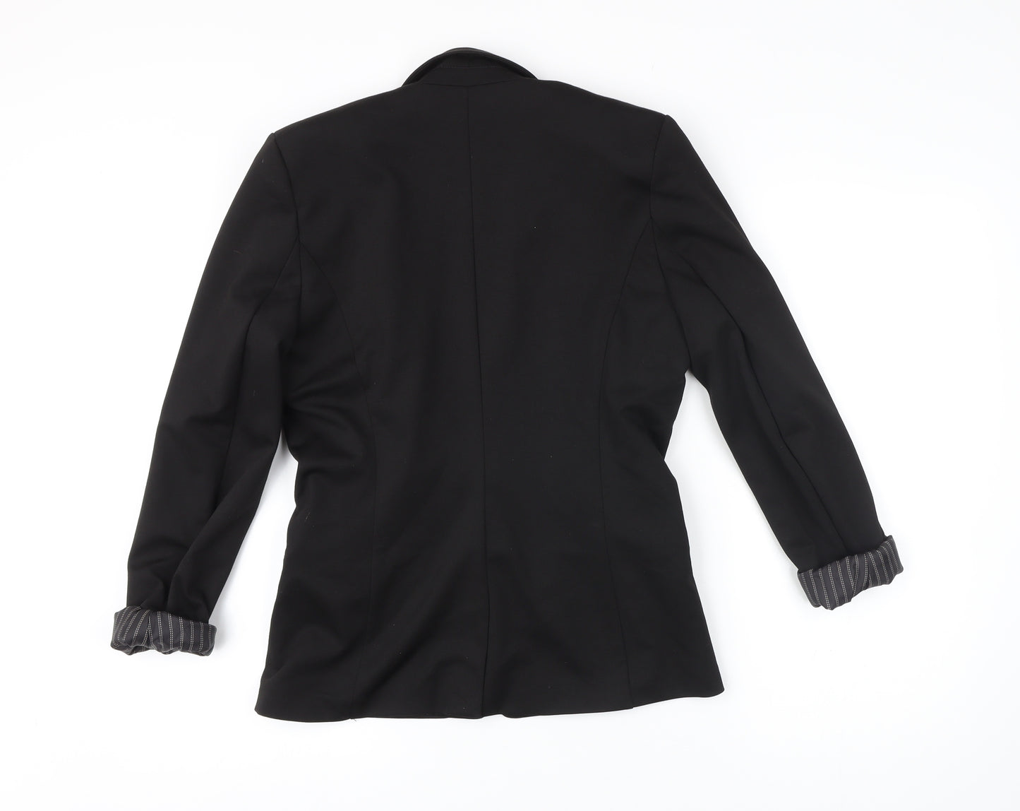 H&M Womens Black Jacket Blazer Size 10 Button