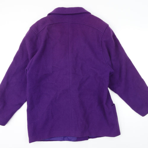 Zarina Womens Purple Jacket Coat Size 16 Button