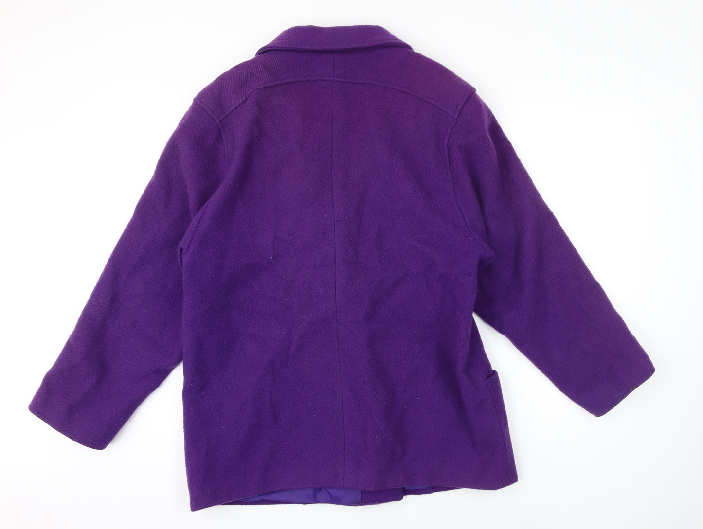 Zarina Womens Purple Jacket Coat Size 16 Button