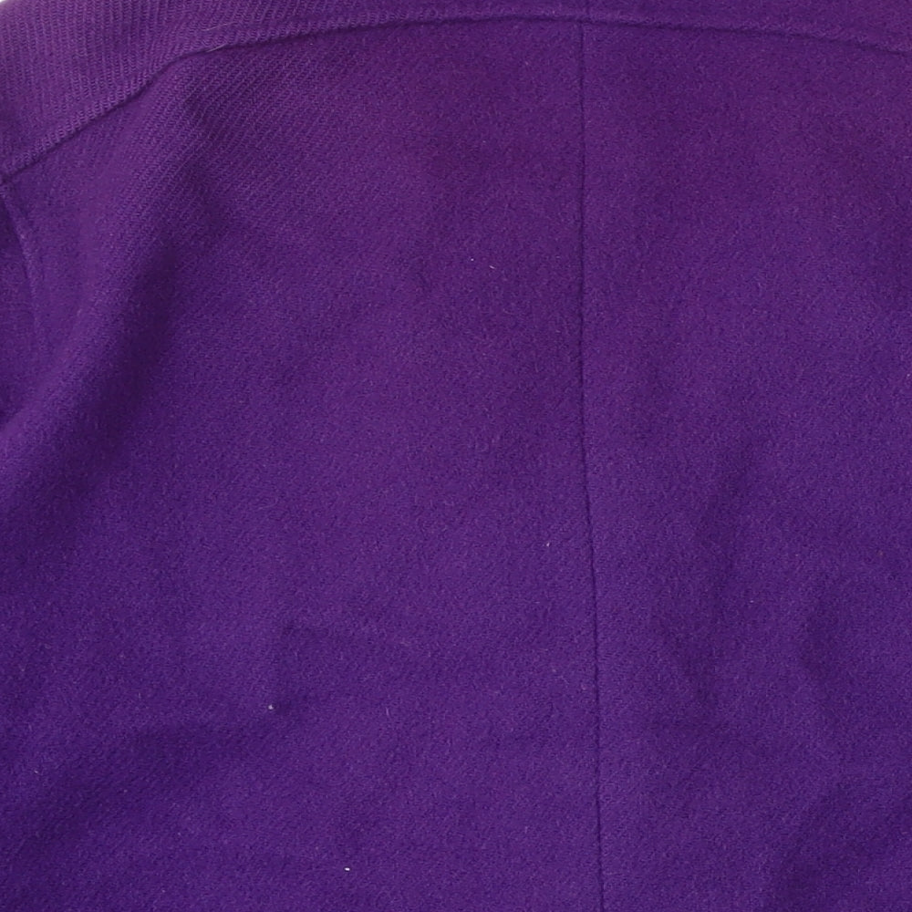 Zarina Womens Purple Jacket Coat Size 16 Button