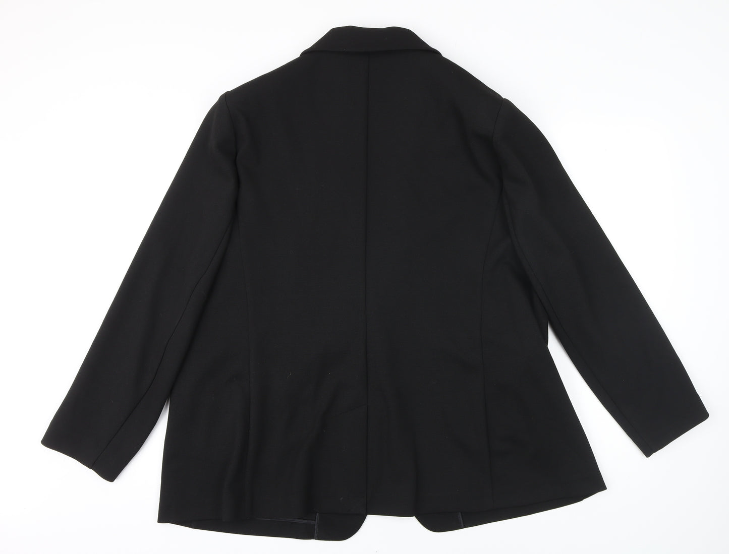 M&S Womens Black Jacket Blazer Size 22 Button