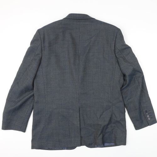 Daniel Grahame Mens Blue Wool Jacket Blazer Size 40 Regular