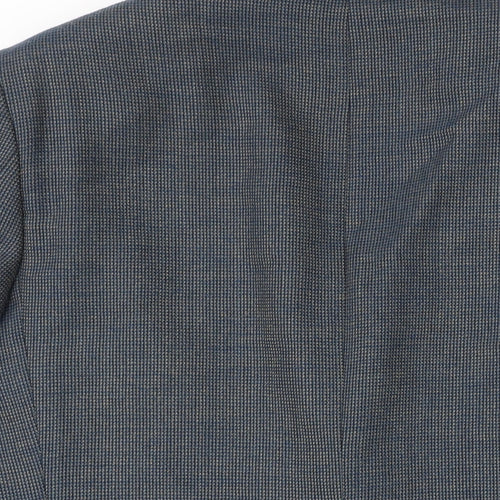 Daniel Grahame Mens Blue Wool Jacket Blazer Size 40 Regular