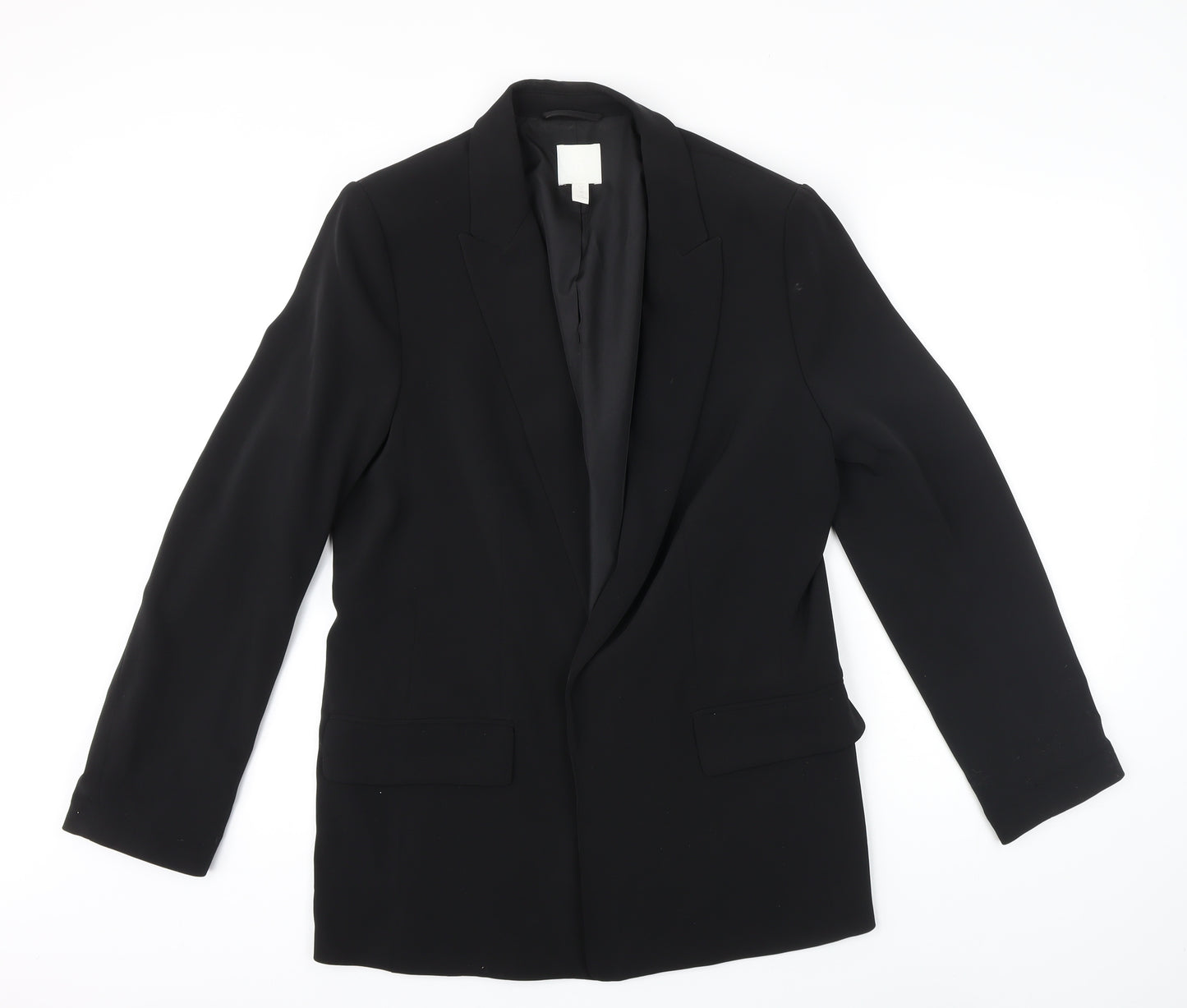 H&M Womens Black Jacket Blazer Size 16