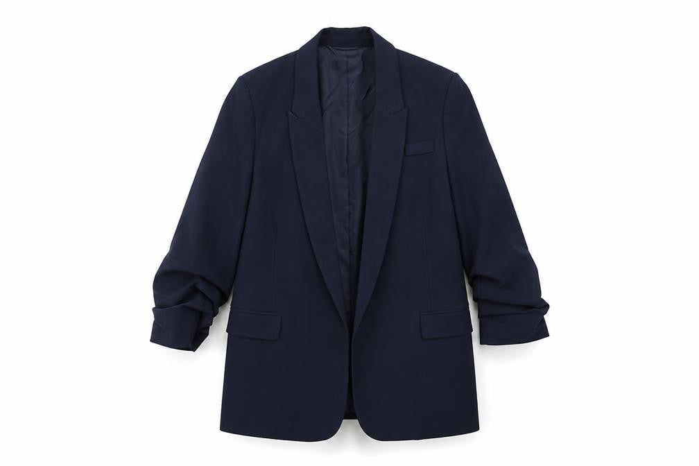 Front view of Coporate Wear (M&S) women’s blue jacket blazer, size UK 32