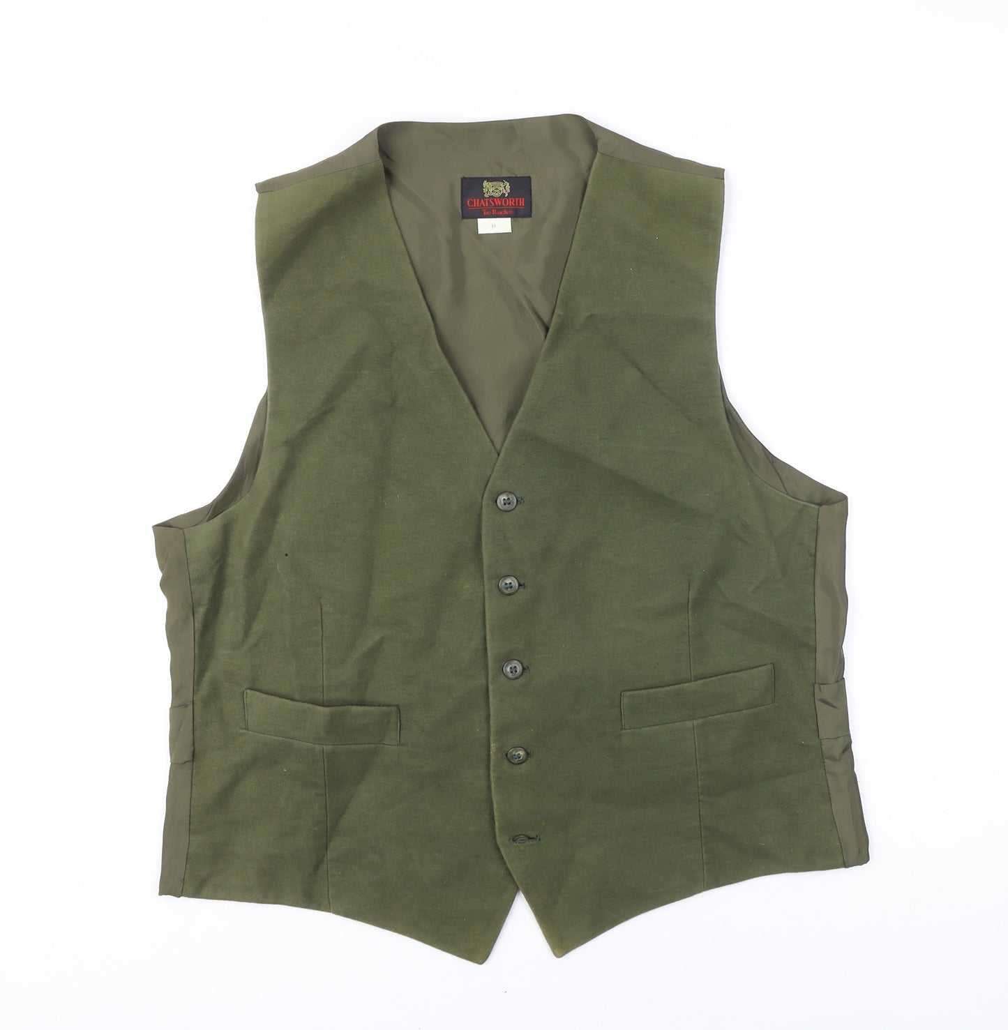 Chatsworth Mens Green Jacket Waistcoat Size M Button