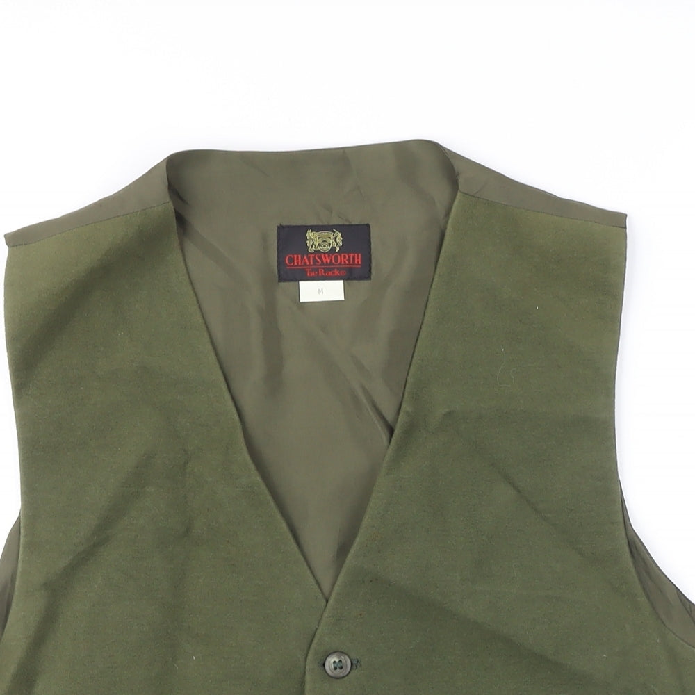 Chatsworth Mens Green Jacket Waistcoat Size M Button