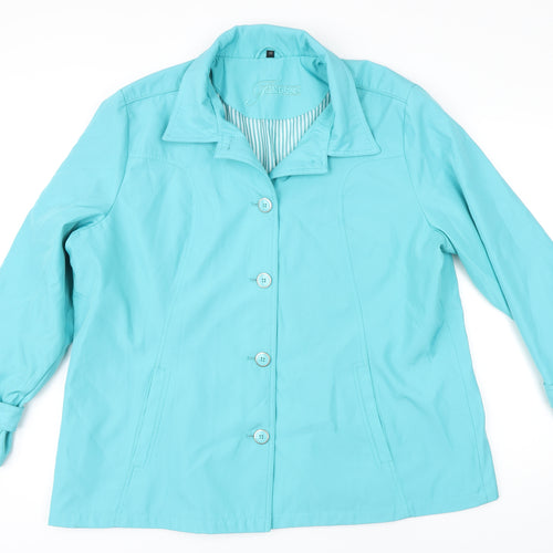 Finesse Womens Green Jacket Size 22 Button