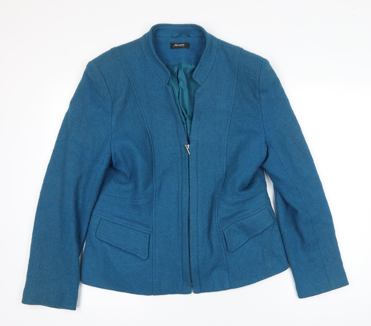 Alexara Womens Blue Jacket Blazer Size 16 Zip