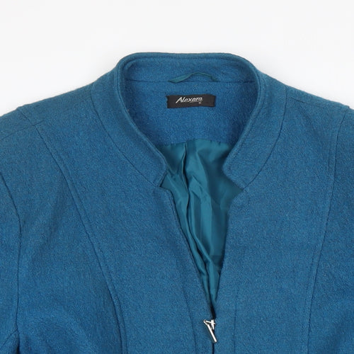 Alexara Womens Blue Jacket Blazer Size 16 Zip