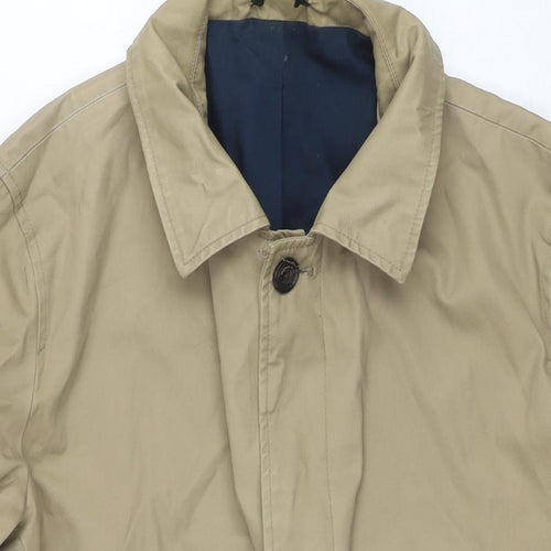 JACK & JONES Mens Beige Trench Coat Coat Size M Zip