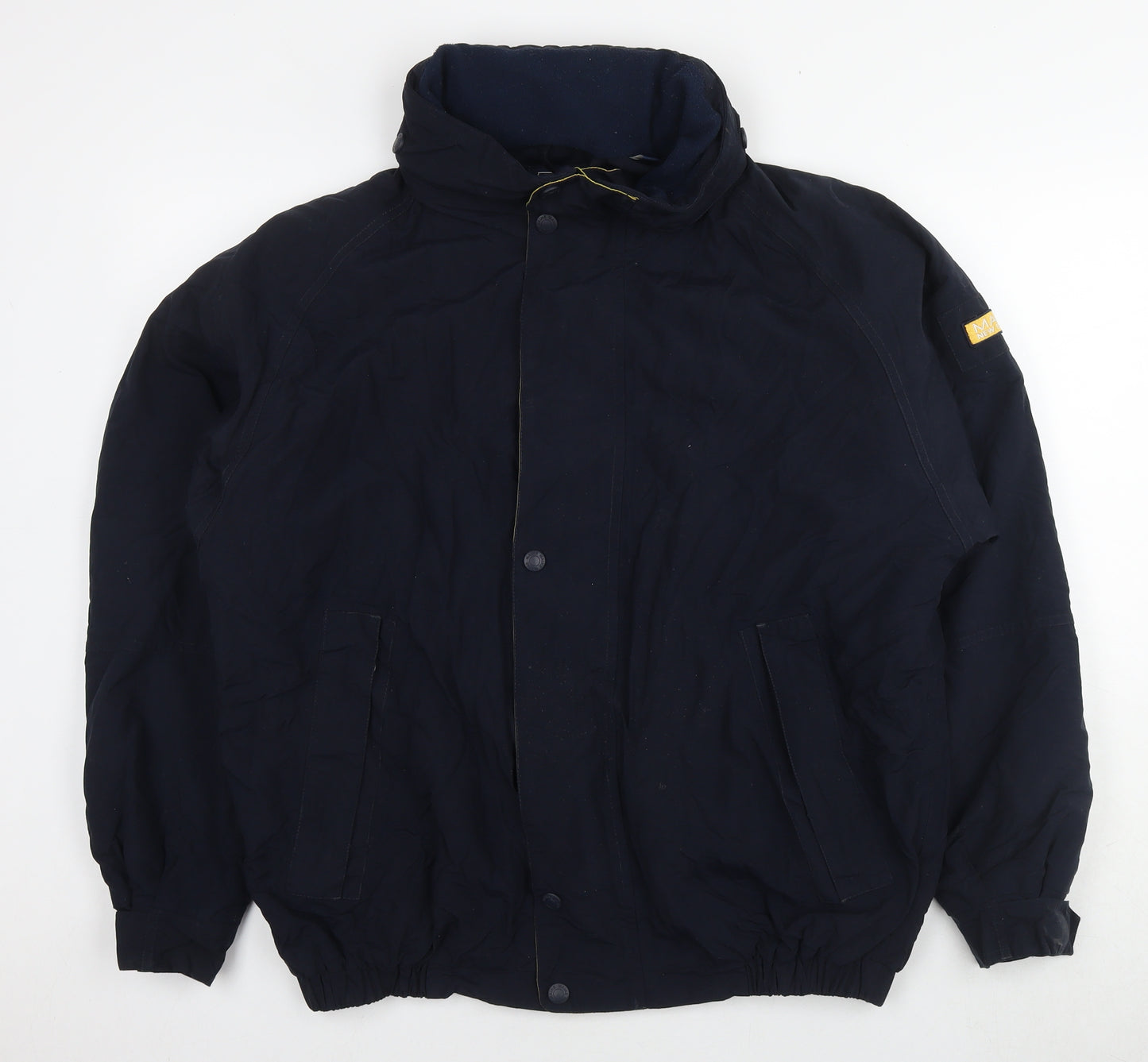 Maine Mens Blue Bomber Jacket Jacket Size M Zip