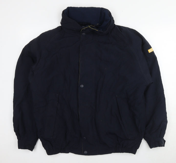 Maine Mens Blue Bomber Jacket Jacket Size M Zip