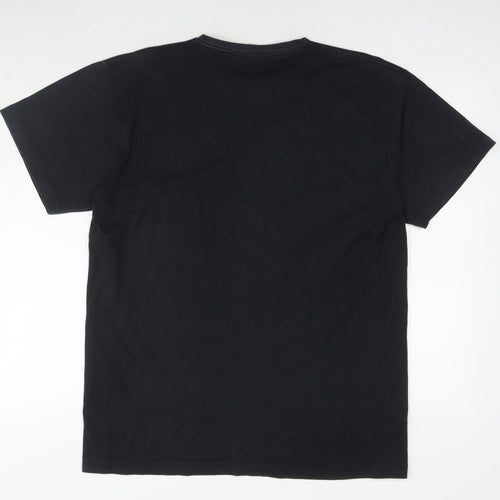 Calvin Klein Mens Black Cotton T-Shirt Size L Round Neck - Size L/XL Logo