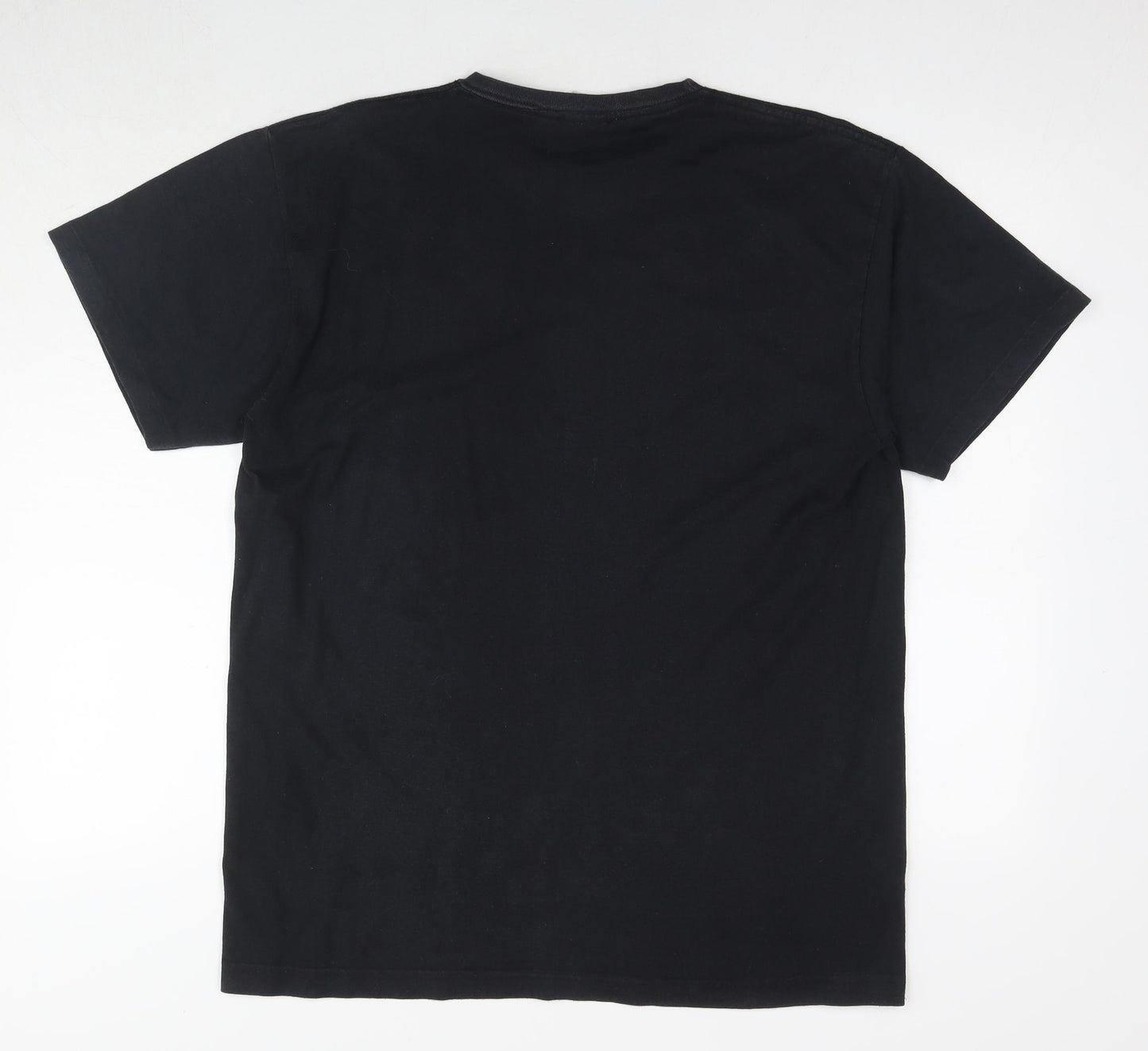 Calvin Klein Mens Black Cotton T-Shirt Size L Round Neck - Size L/XL Logo