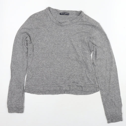 Brandy Melville Womens Grey Round Neck Polyester Pullover Jumper One Size