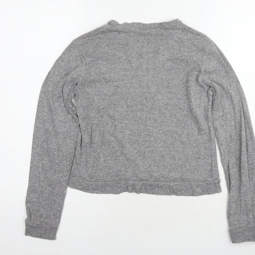 Brandy Melville Womens Grey Round Neck Polyester Pullover Jumper One Size