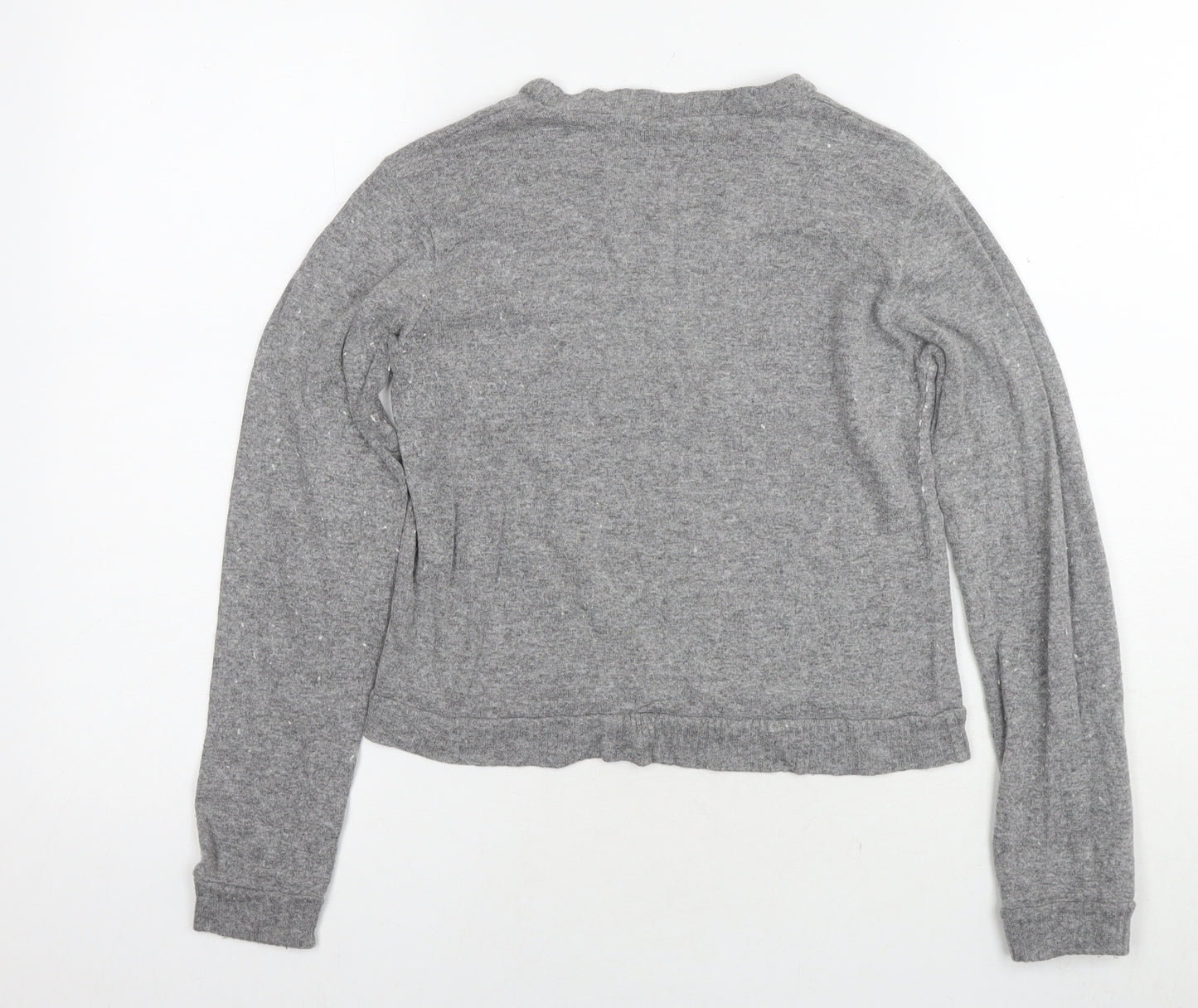 Brandy Melville Womens Grey Round Neck Polyester Pullover Jumper One Size