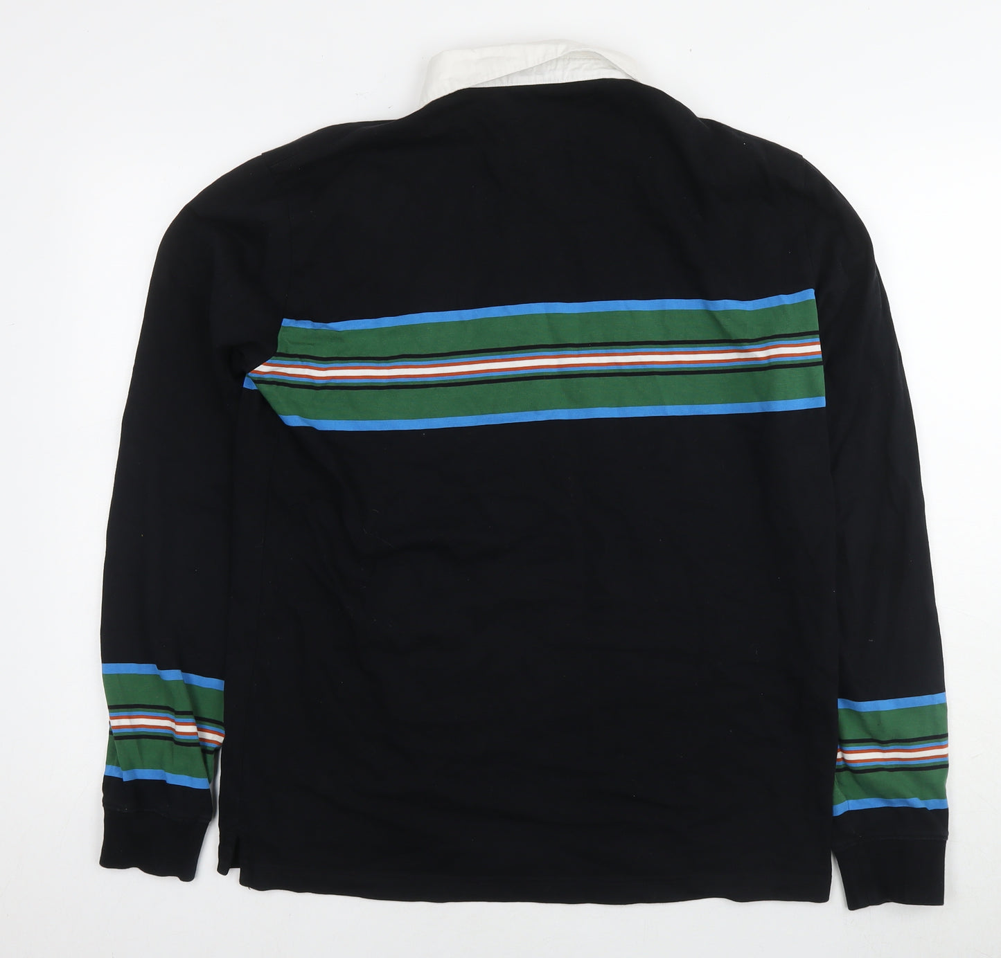 Paul Smith Mens Black Cotton Polo Size L Collared Pullover