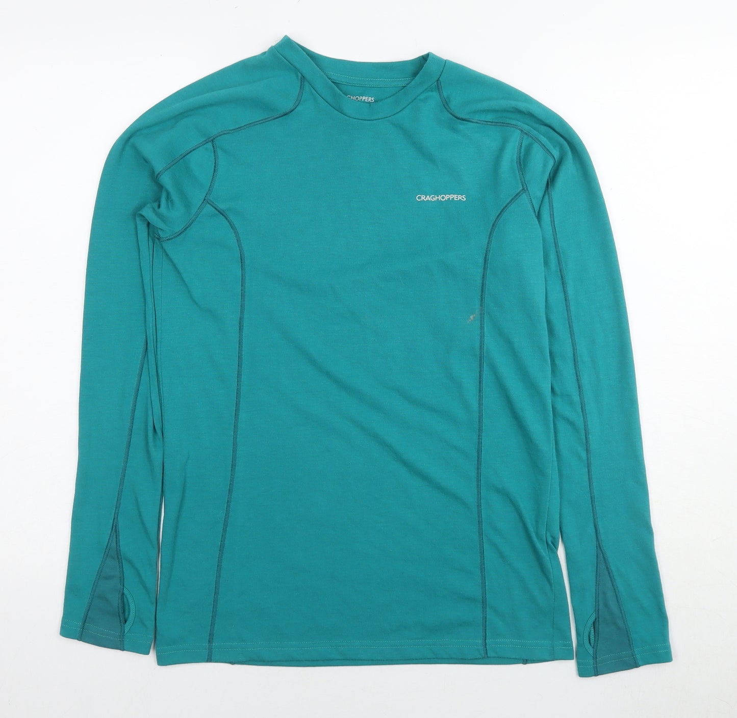 Craghoppers Womens Blue Polyester Basic T-Shirt Size 12 Round Neck