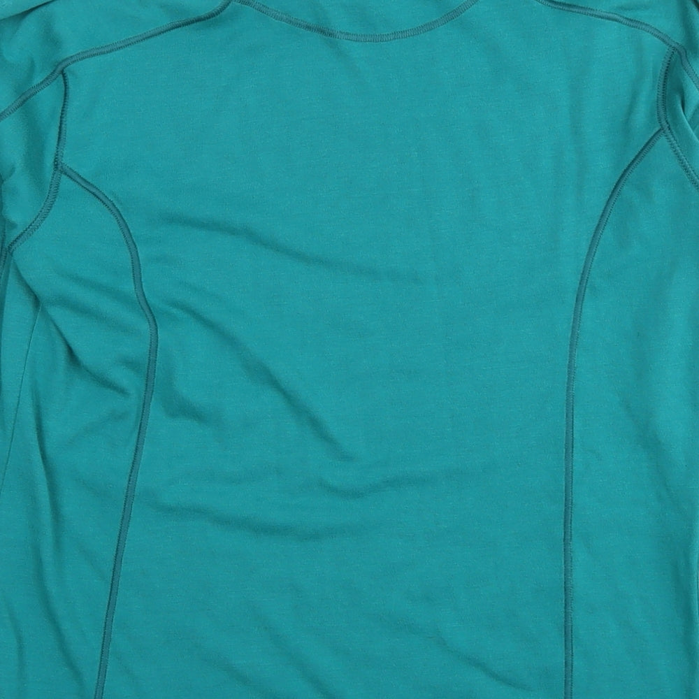 Craghoppers Womens Blue Polyester Basic T-Shirt Size 12 Round Neck