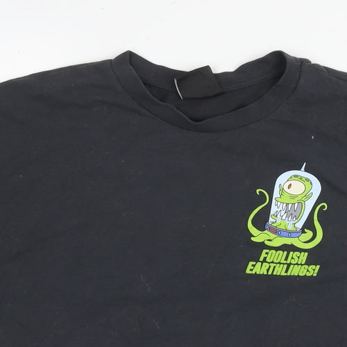 The Simpsons Mens Grey Cotton T-Shirt Size M Round Neck - Foolish Earthling