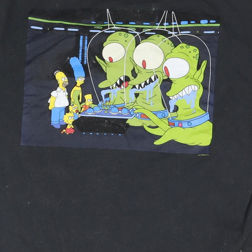 The Simpsons Mens Grey Cotton T-Shirt Size M Round Neck - Foolish Earthling