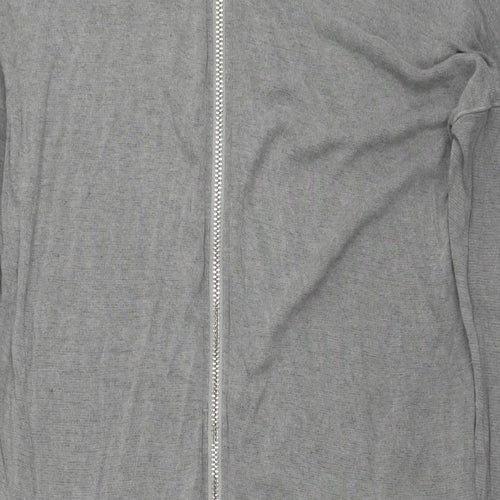 Postcard Womens Grey Viscose A-Line Size S Round Neck Zip - Label Size 2
