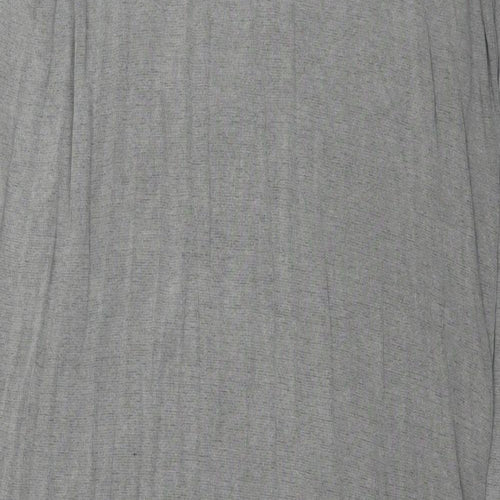 Postcard Womens Grey Viscose A-Line Size S Round Neck Zip - Label Size 2