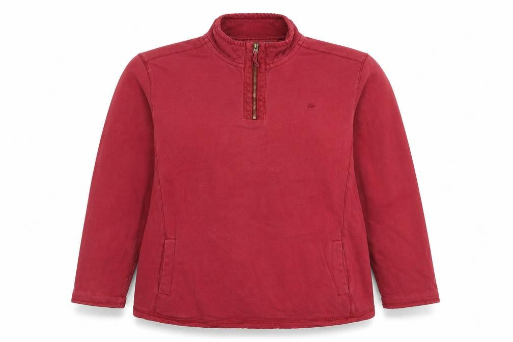 Front view of North Coast women’s red cotton pullover sweatshirt, size 2XL, pullover