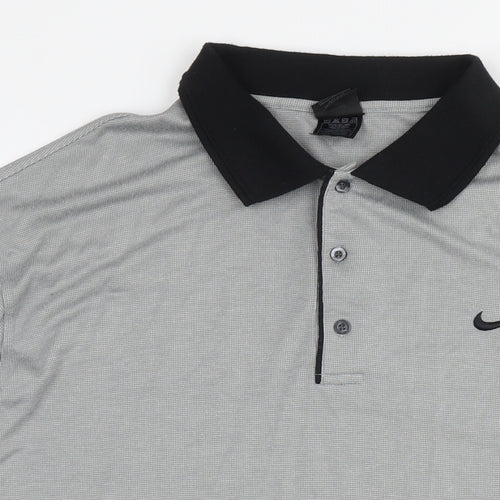 Nike Mens Grey Cotton Polo Size XL Collared Pullover