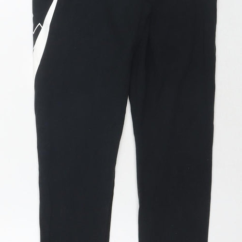 Nike Girls Black Polyester Pedal Pusher Trousers Size 9-10 Years L22 in Regular Pullover - Age 9-11 Years Logo