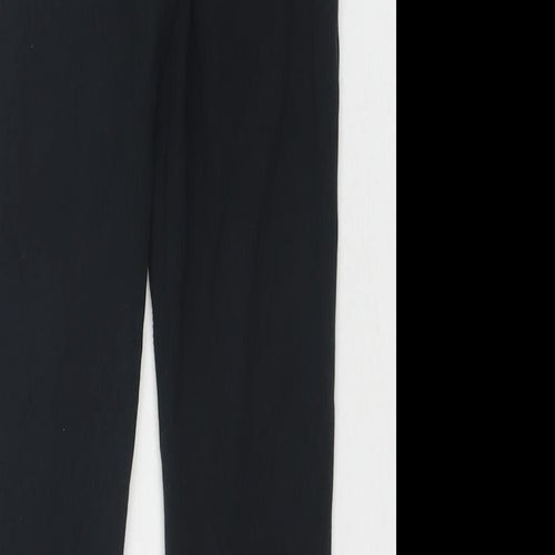 Nike Girls Black Polyester Pedal Pusher Trousers Size 9-10 Years L22 in Regular Pullover - Age 9-11 Years Logo