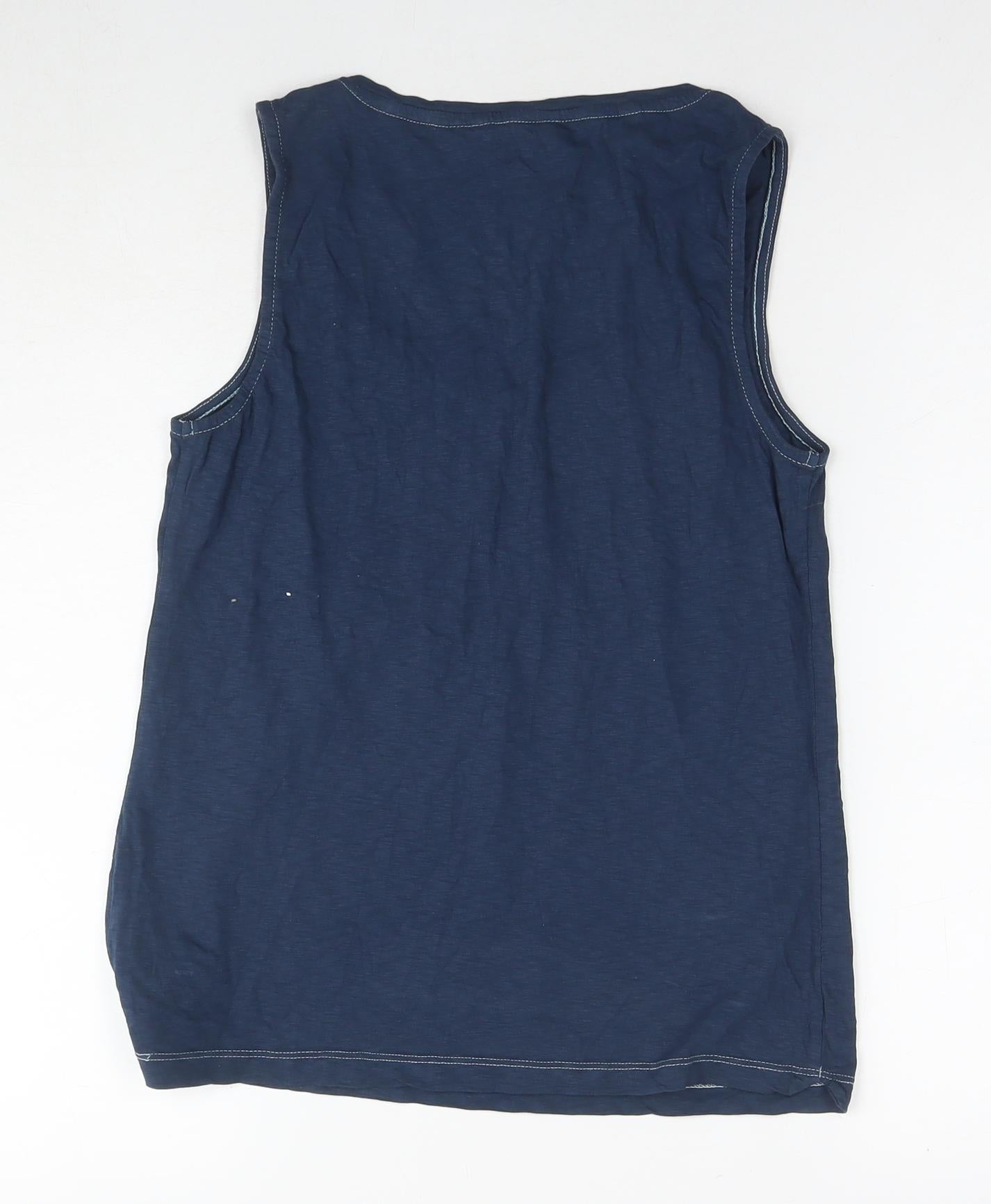 White Stuff Womens Black Cotton Basic T-Shirt Size 8 Scoop Neck
