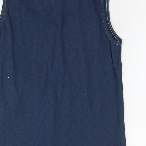 White Stuff Womens Black Cotton Basic T-Shirt Size 8 Scoop Neck